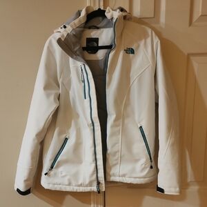 The North Face Women's White and Blue Ski Jacket
